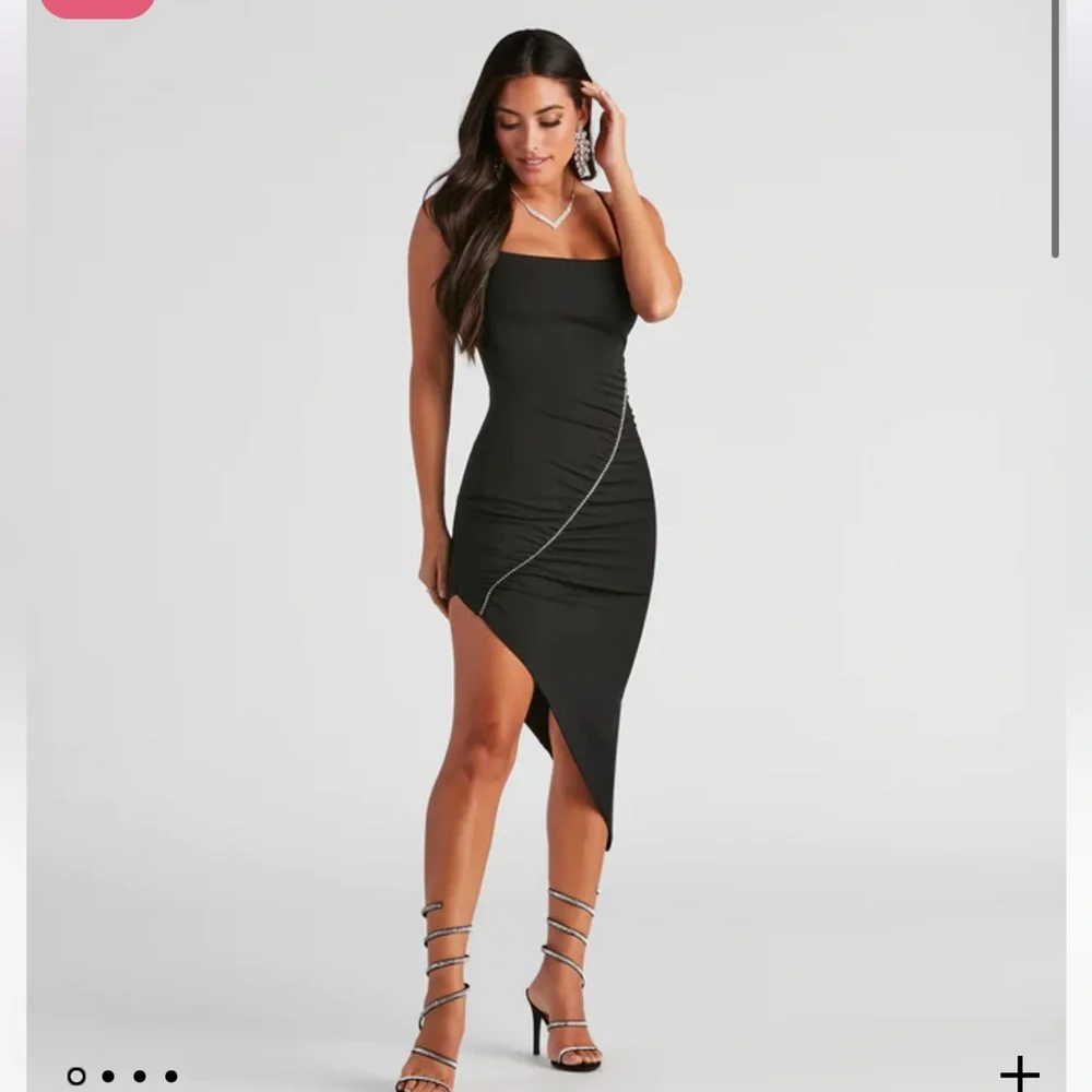 Chic Sparkle Asymmetrical Midi Dress